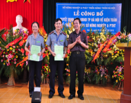 Công bố quyết định về kiện toàn tổ chức thanh tra Sở Nông nghiệp & PTNT Hà Nội
