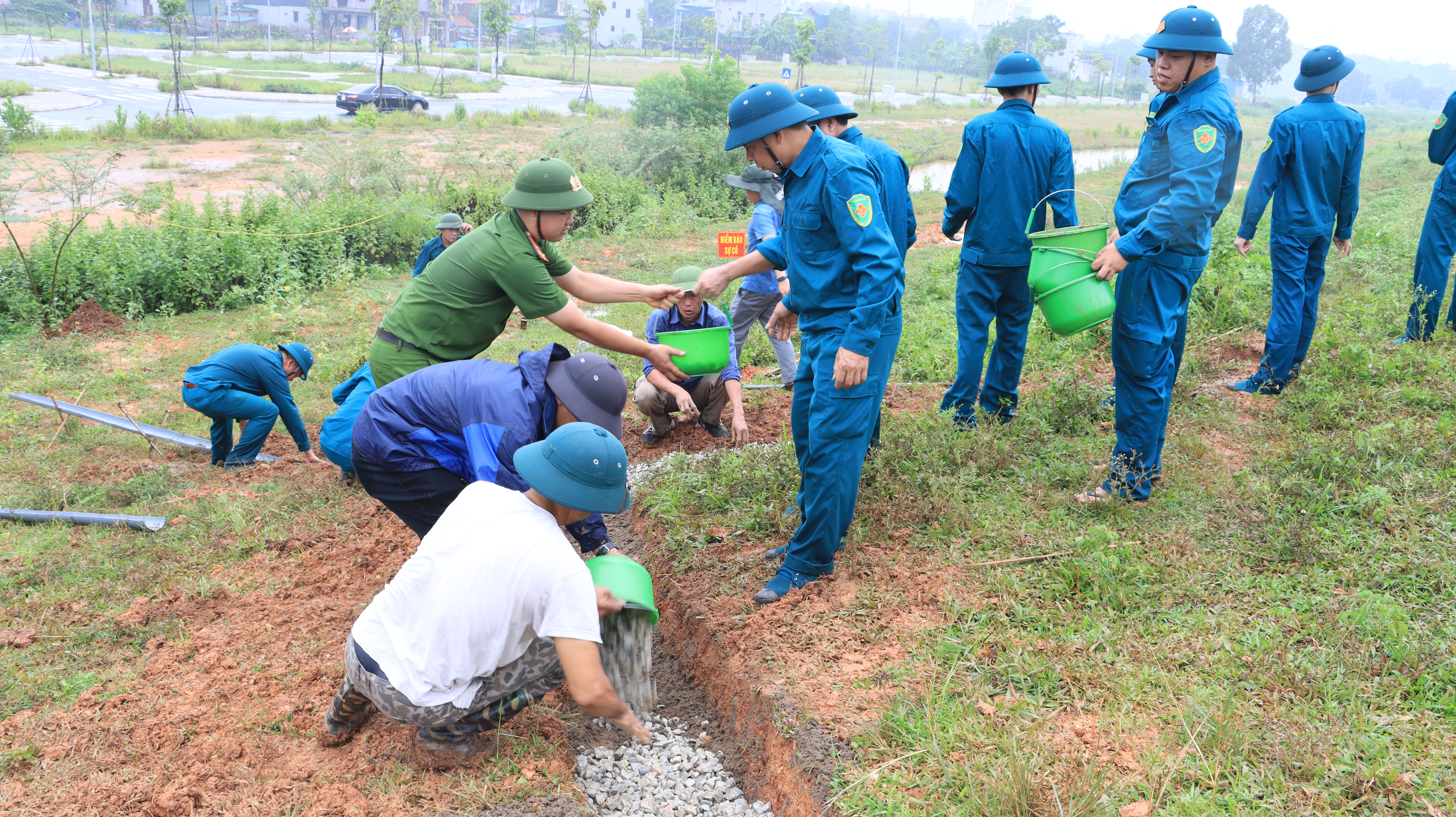 Diễn tập phòng, chống thiên tai trên địa bàn phường Sơn Tây