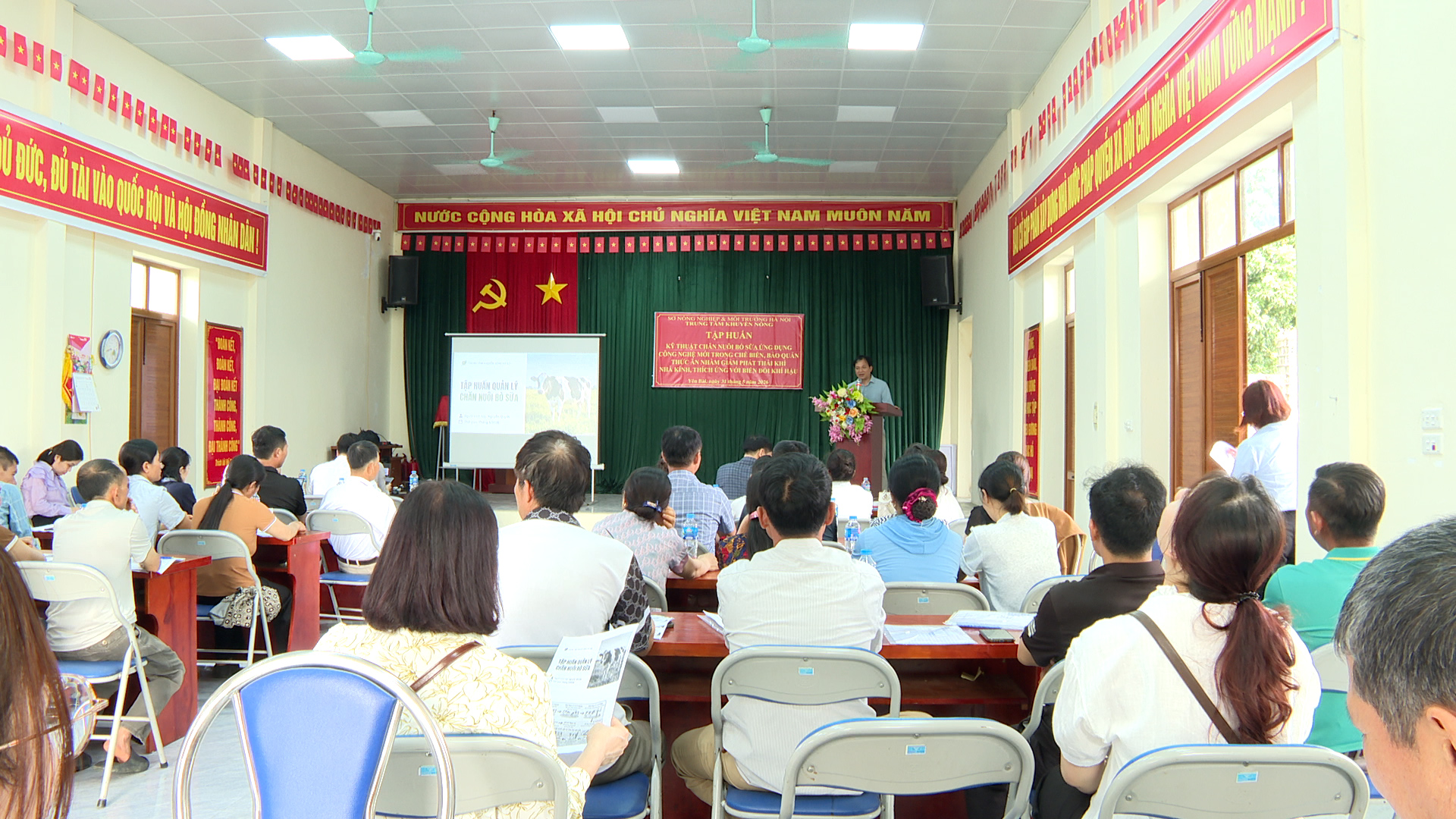 Trung tâm Khuyến nông Hà Nội tập huấn cho các hộ chăn nuôi bò sữa
