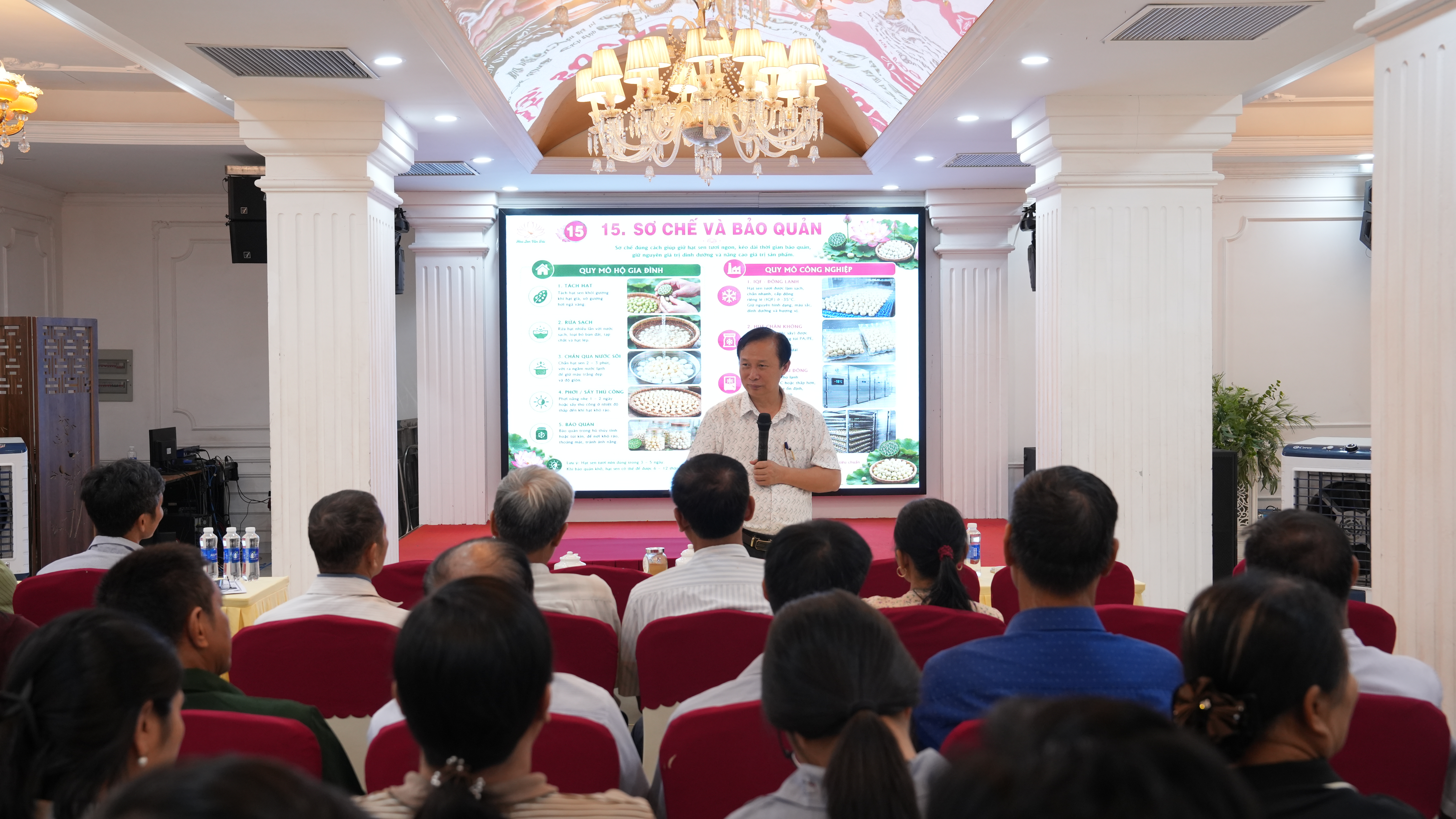 Tập huấn mô hình “sản xuất hoa sen gắn với xây dựng nhãn hiệu và phát triển du lịch sinh thái”